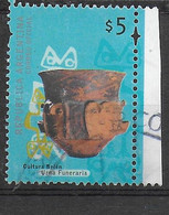 ARGENTINA - 2000 - ARCHEOLOGIA - URNA FUNERARIA -$5 - USATO (YVERT 2191 - MICHEL 2598I) - Used Stamps