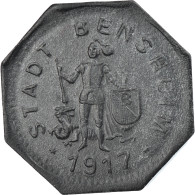 Monnaie, Allemagne, Notgeld, Bensheim, 10 Pfennig, 1917, TTB, Iron - Monedas/ De Necesidad