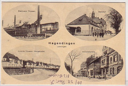 10535 Ak Hagendingen Lothringen Bahnhof Usw. 1915 - Lothringen