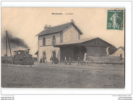 CPA 41 Herbault La Gare Et Le Train Tramway Lligne De Blois Chateaurenault - Herbault