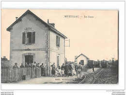 CPA 56 Muzillac La Gare Et Le Train Tramway - Muzillac