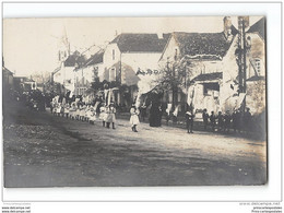 CPA 52 Carte Photo Longeau Procession - Le Vallinot Longeau Percey