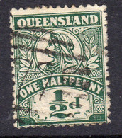 Australia Queensland 1899-1906 ½d Deep Green, Used, SG 262 - Gebraucht