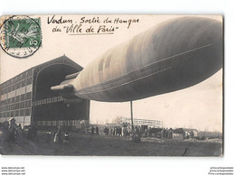 CPA 55 Carte Photo Verdun Sortie Du Hangar Du Ville De Paris - Airships