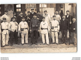 CPA 93 Carte Photo Bondy La Gare Et Les Militaires - Bondy