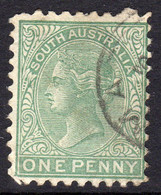 Australia South Australia 1868-76 1d Green. Perf. 10, Used, SG 158 - Used Stamps