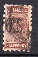 Australia South Australia 1891-9 Small Size Official, Optd. OS ½d Brown, Used, SG O63 - Usati