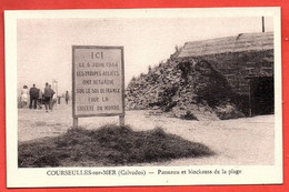 COURSEULLES-sur-MER (Calvados) - Panneau Et Blockauss De La Plage - Courseulles-sur-Mer