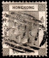 Hong Kong 1865 SG19 96c Brownish Grey Wmk CrownCC P14  B62 Cancel - Gebraucht