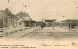 Pons * 1903 * Passage Du Train Paris Royan En Gare * Locomotive Ligne Chemin De Fer Charente Maritime - Pons