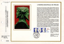 " L'HERMES BICEPHALE DE FREJUS " Sur Feuillet CEF 1er Jour Sur Soie De 1988. N° YT 2548. FDC - Mitología