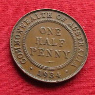 Australia 1/2 Half Penny 1934 Australie Australien  Wºº - Otros & Sin Clasificación