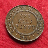 Australia 1/2 Half Penny 1931 Australie Australien  Wºº - Other & Unclassified