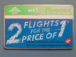 50 Units BT Phonecard - 2 Flights For The Price Of 1 - BT Werbezwecke