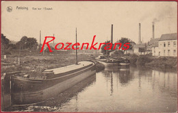 Antoing Vue Sur L'escaut Peniche Binnenvaartschip Barge CPA RARE Zeldzaam (En Très Bon état) (In Zeer Goede Staat) - Antoing