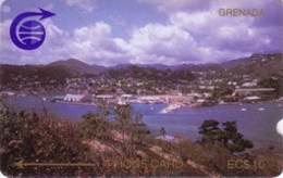 GRENADA : 001B EC$ 10 ST Georges(large Notch) USED - Grenade