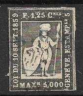 CH Suisse RARE   Genève Fiscal 1F25 De 1859   Oblitéré     B/TB  - Revenue Stamps