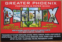 USA UNITED STATES PHOENIX ARIZONA ADVERTISEMENT POSTCARD CARD PAPER SHOW FESTIVAL POST COLOMBESSAINT DENIS NUIT LATINE - Fairbanks