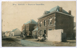 CPA - Carte Postale - Belgique - Havay - Place Et Grand Rue - 1909 (DG15490) - Quevy