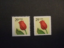 USA 1991 SCOTT  2524 + 2527. TULIP ROULETTE +  FROM BOOKLET. MNH **   (E25-TVN) - Andere & Zonder Classificatie