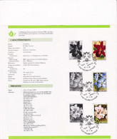 Feuillet Poste FDC 2163 à 2165 Fleurs Floralies Gantoises Villers-la-Ville - 1981-1990