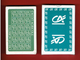 BANQUE CREDIT AGRICOLE LOT 2 JEUX DE 32 CARTES A JOUER - 32 Kaarten