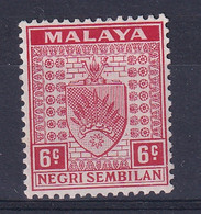 Negri Sembilan: 1935/41   Arms     SG27    6c   Scarlet    MH - Negri Sembilan