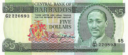BARBADES 1975 5 Dollar - P.32a Neuf UNC - Barbades