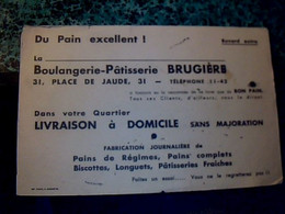 Vieux Papier B Uvard D'occasion Boulangerie -pâtisserie BRUGIERE à Bruguière 31 - B