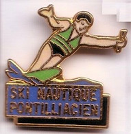 C35 Pin's Ski Nautique Club Pontilliacien Pontiller Pontailler Sur Saône Cote D'Or Achat Immédiat - Ski Nautique