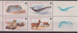 CHILI, WWF, Yvert 676/79 Avec Logo ** Chinchila Baleine. Neuf Sans Charniere. MNH (2) - Unused Stamps