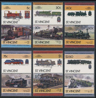 St. Vincent 1985 Mi 832 /43 / YT 846 /57 SG 893 /04 ** Steam Locomotives / Dampflok. Great Britain, France, Germany, USA - St.Vincent (1979-...)