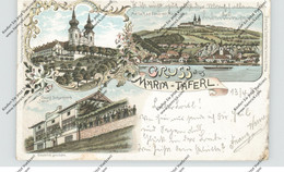 A 3672 MARIA TAFERL, Lithographie 1899, Georg Schachners Salon, Wallfahrtskirche, Marbach - Maria Taferl