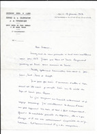 1953 ALGER GOUVERNEMENT ALGERIE SERVICE COLONISATION ET HYDRAULIQUE - LETTRE A ENTETE DE M. REMILLIEUX - Documenti Storici