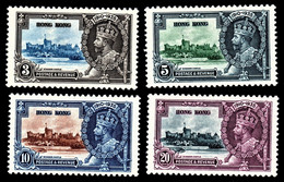 Hong Kong 1935 SG133-136 Silver Jubilee Set Mult Script CA  Lightly Hinged Mint - Unused Stamps