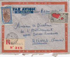 LETTRE MADAGASCAR. 5 JUIL 1937. PAR AVION. TAMATAVE POUR REIMS. VIA   TANA - Lettres & Documents