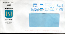 France, Lettre Chevry, Ain, Bellegarde PPDC - Storia Postale