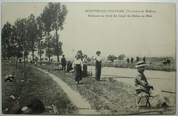 MONTREUX CHÂTEAU Pêcheurs Au Bord Du Canal Du Rhône Au Rhin - Other Municipalities