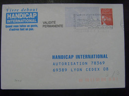 100- PAP Réponse Luquet RF Handicap International 0204162 Obl Pas Courant - PAP : Antwoord /Luquet