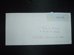 LETTRE VIGNETTE 0,46 EUR OBL.MEC.13-1 2003 95 BEAUMONT SUR OISE VAL D'OISE - Storia Postale