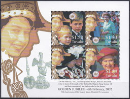 Tuvalu 2002 Geschichte History Persönlichkeiten Königshäuser Royals Königin Elisabeth II. William Henry, Mi. 1046-9 ** - Tuvalu