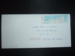 LETTRE VIGNETTE 3,00 FRF 0,46 EUR OBL.MEC.16-11 1999 95 BEAUMONT SUR OISE VAL D'OISE - Lettres & Documents