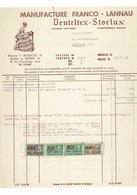 VP FACTURE BELGIQUE 1962 (V2030) DENTELTEX - STORLUX (1 Vue) Manufacture Franco - Lannau 58, Avenue Vanderaey Bruxelles - Textile & Vestimentaire