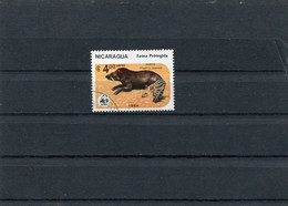 NICARAQUA 1984 WWF CTO.(wrong Print) - Used Stamps