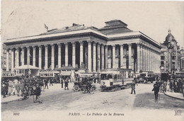 Paris Palais De La Bourse, Très Belle Animation De Piétons, Bus, Trolley, Voitures - Other & Unclassified
