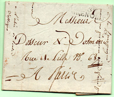 Lettre De Ventose An 11, De Grenoble Pour Paris, TàD Arrivée Du 20 Vrntose (jour Du Cordeau) - 1792-1815: Départements Conquis