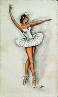 ► OPERA De Paris "Palais Garnier"  Danseuse étoile Belle  Illustration Signée Henry Reb (Affichiste)  - Années 1950s - Opera