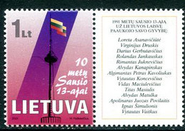 LITHUANIA 2001 Indenpendence Martyrs MNH / **.  Michel 750 Zf - Litauen