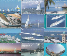 Japan, 12 Different Cards With Ships, Boats, Ferries, Tankers, And Other Maritime Stuff, 2 Scans.   9 - Bateaux