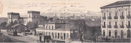 CT 125 -  Acireale –  Stazione – Castello Floristella – Panorama    (Cartolina Doppia) - Acireale